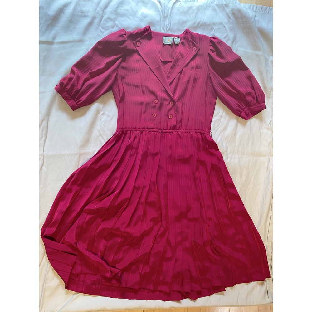 Vintage Liz Claiborne Fuchsia Working Girl Dress